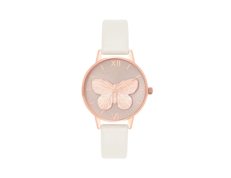 Olivia Burton Ladies' 3D Butterfly Blush & Rose Gold Watch OB16MB16