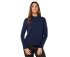 Mossimo Women's Lover High Neck Knit - Navy Marle