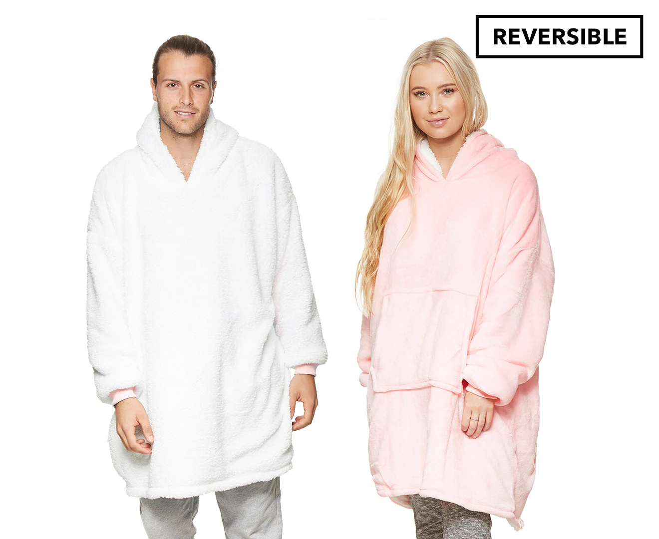 Cuddle Hoodie Blanket - Baby Pink