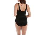 Miraclesuit Solid Black Womens US Size 12 One-Piece Mesh Swimwear