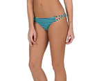 Volcom Green Blue Womens US Size XL Striped Bikini Bottom Swimwear