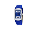 Jovial Men's Classic Blue Leather Band Steel Case Quartz Watch 08004-Gsl-03
