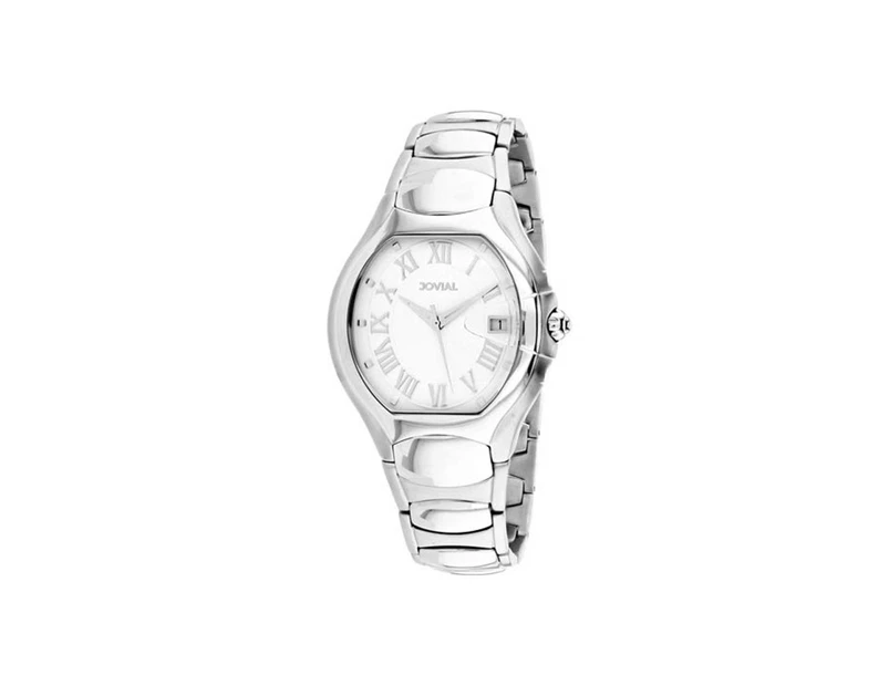 Jovial Men's Classic 40Mm Steel Bracelet & Case Quartz Watch 08031-Msm-01