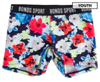 Bonds Girls' Micro Sport Short - Floral Print