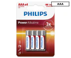 Philips AAA Alkaline Batteries 4-Pack