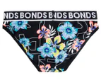 Bonds Girls' New Era Bikini - Black/Flower Print