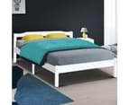 Artiss White Bed Frame Double Queen Single KingSingle Full Size Wooden Mattress Base Timber Platform 2