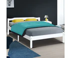 Artiss White Bed Frame Double Queen Single KingSingle Full Size Wooden Mattress Base Timber Platform