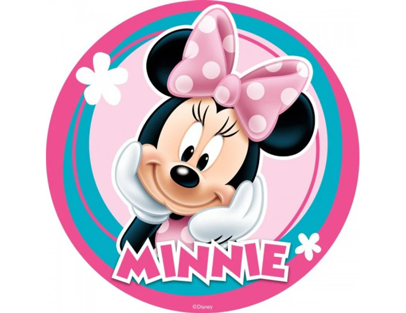 Edible Image Minnie Mouse Cake Topper Round