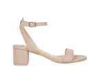Tempest Obsessed Womens Strappy Low Block Heel Spendless Shoes - Natural