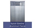 Domain 45cm Slimline 8 Place Stainless Steel Electronic Freestanding Dishwasher