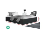 Artiss King Single Size Gas Lift Bed Frame Base With Storage Platform Fabric Charcoal