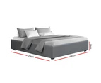 Artiss Bed Frame King Size Gas Lift Base Grey TOKI