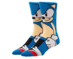 Sonic The Hedgehog 360 Men's Blue Crew Socks