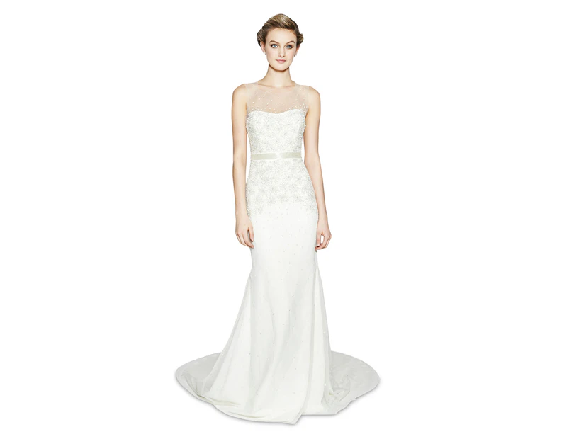 Nicole Miller Women's Rosie Star Burst Gown /Bride / Bridal / Wedding Dress  - Ivory