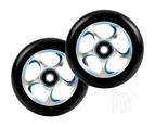 Root Industries Wheels 100Mm Reentry Black / Blue Scooter Freestyle Bearings Push Wheels - Scooter Parts - - Black / Blue