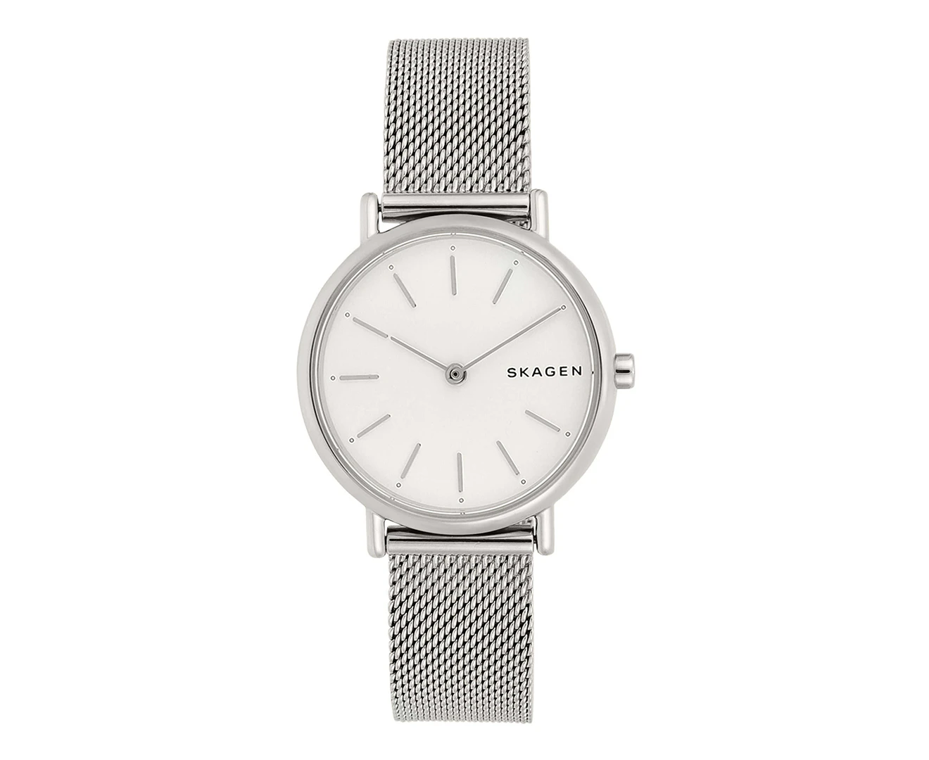 Skagen Women's 30mm Signature Slim Steel-Mesh Watch - Silver/White