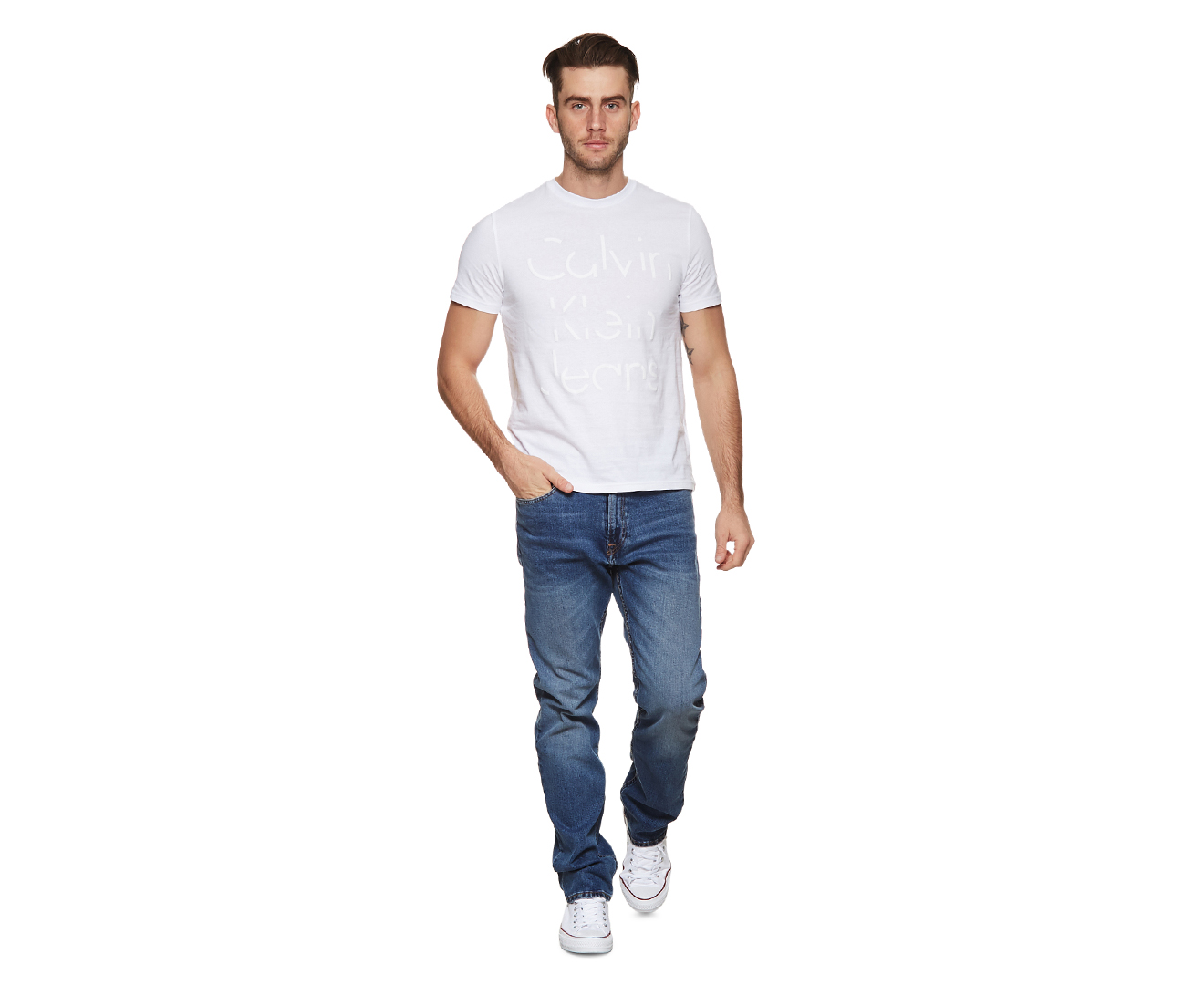 Calvin Klein Jeans Men's Straight West Jean - Molla Blue | Catch.co.nz