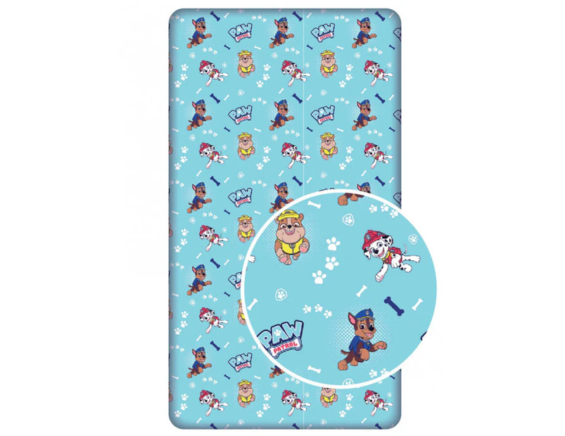 Paw Patrol 119 Single Fitted Sheet 100% Cotton (5710756034123)