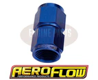 Aeroflow Straight Female Flare -20AN Blue Coupler
