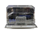 Domain 6 Place Stainless Steel Electronic Benchtop Dishwasher - White