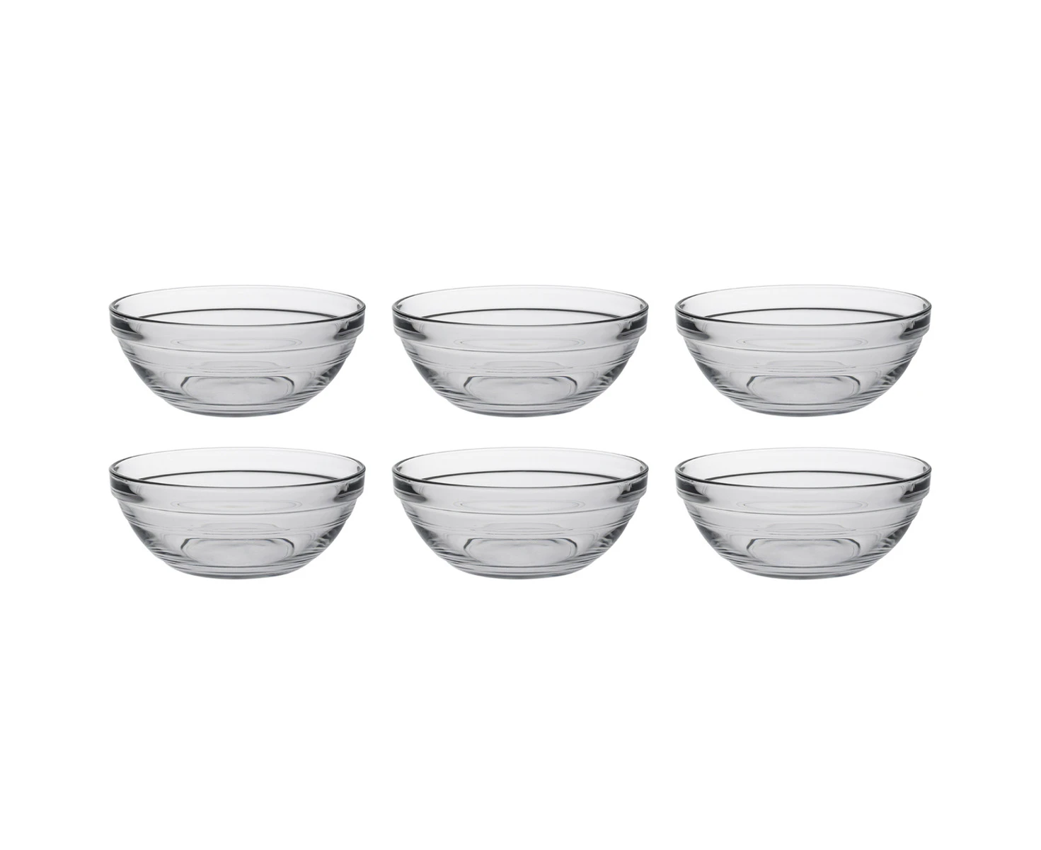 Duralex Set of 6 Lys Round Stacking Bowls 14cm