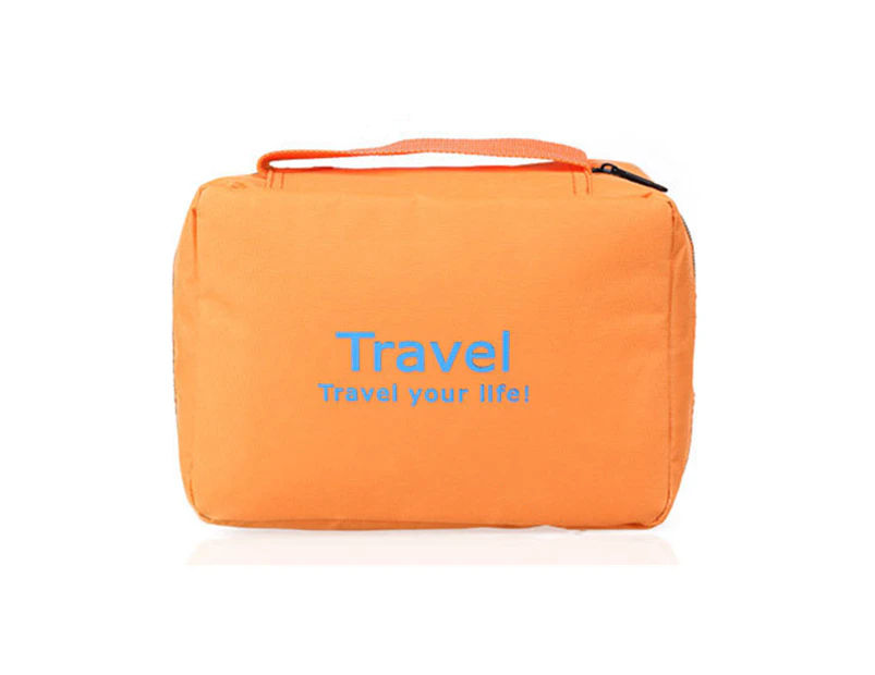 De Sign Portable Bag Waterproof Travel Cosmetic Bag for Men and Women - ORANGE