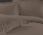 Royal Comfort 1200TC Damask Stripe Queen Bed Quilt Cover Set - Pewter 5