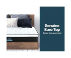 Giselle Bedding KING SINGLE Mattress Euro Top Bed Bonnell Spring Foam 21cm