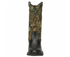 Western Work Mens 12 Camouflage Leather Almond Toe Mid-Calf Western Boots