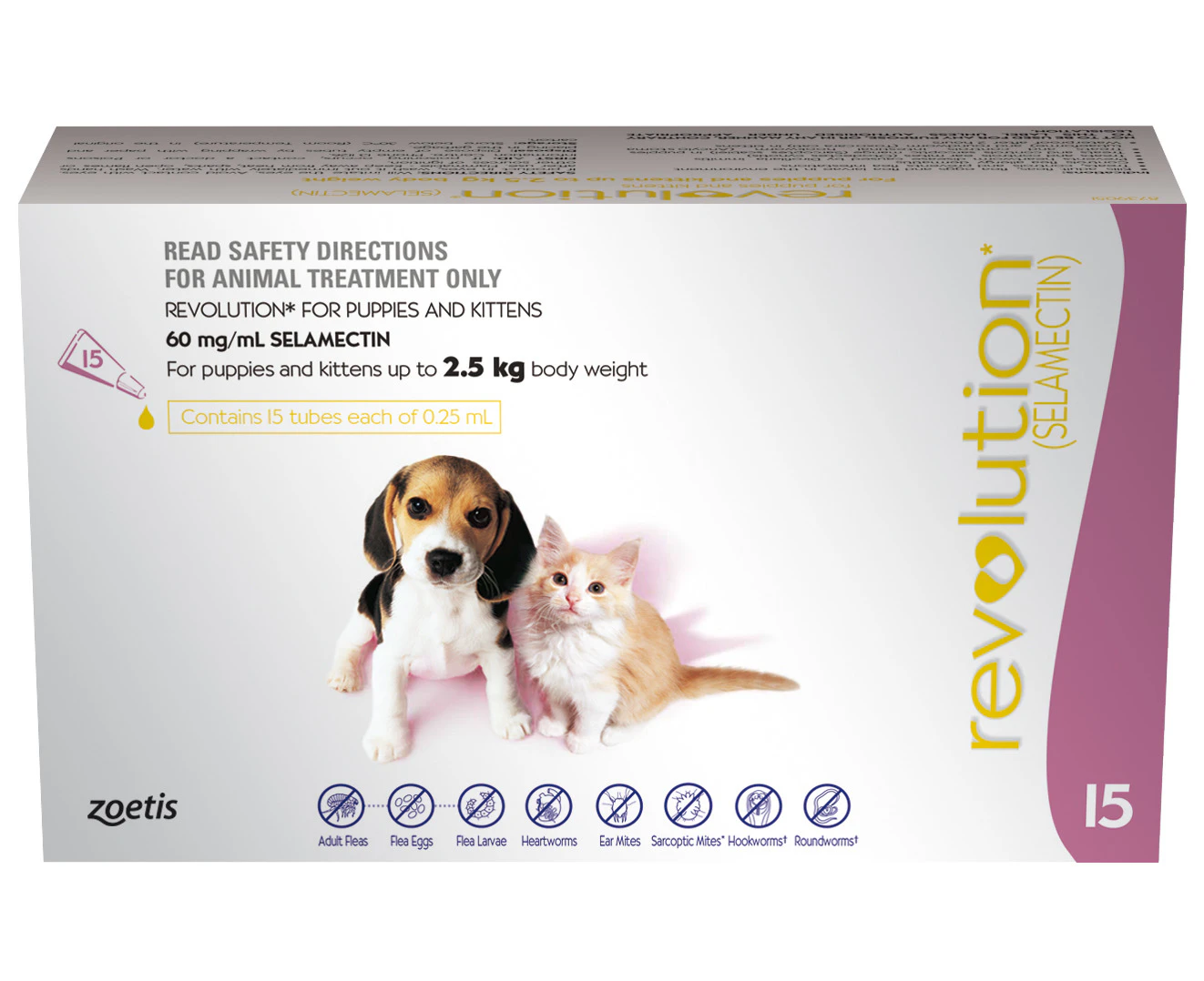 Revolution Puppy & Kitten up to 2.5kgs 15pk