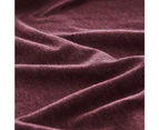 Jersey Cotton Quilt Cover Set - Burgundy From