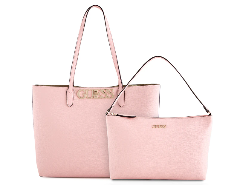 GUESS Uptown Chic Barcelona Tote Bag w/ Clutch - Rose
