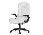 LANGRIA 8 Point PU Leather Reclining Massage Chair - White(AU Stock)