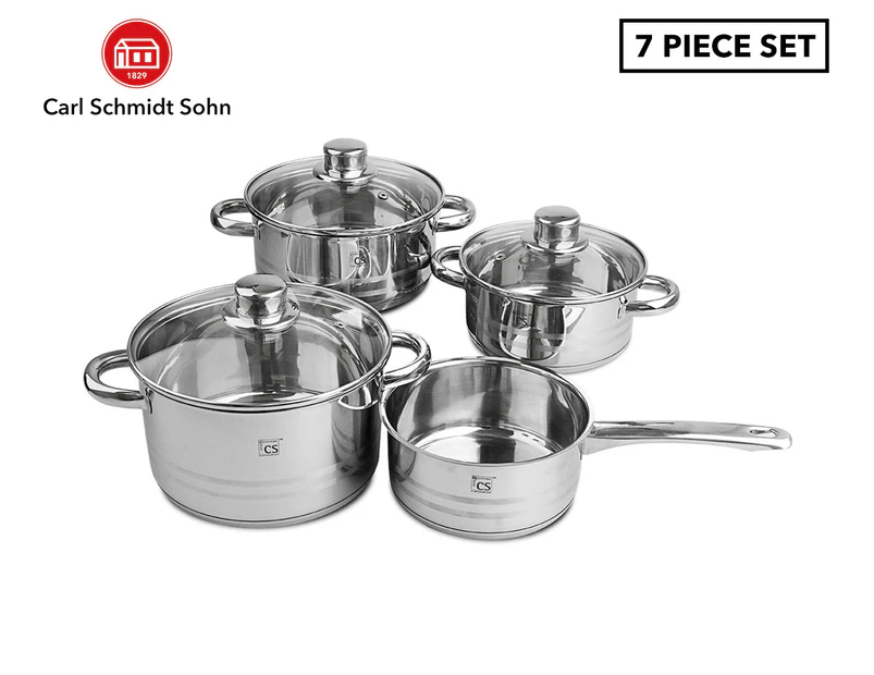 Carl Schmidt Sohn 7-Piece Belm Stainless Steel Cookware Set