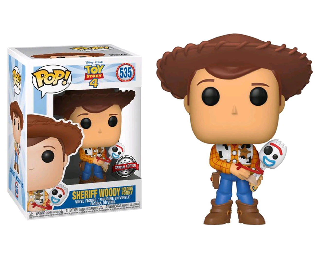 POP! Toy Story 4: Woody Holding Forky Vinyl Figure