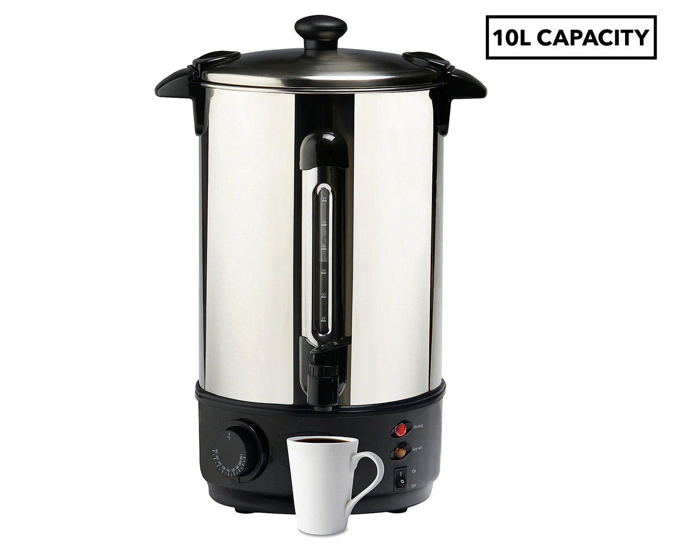 10L Litre 40 Cup Electric Stainless Steel Hot Water Boiler warmer Heater Urn tap