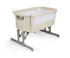 Star Kidz Vicino Deluxe Baby Bedside Bassinet - Champagne