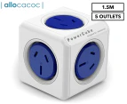 Allocacoc 5-Outlet 1.5m Original Extended PowerCube - Blue