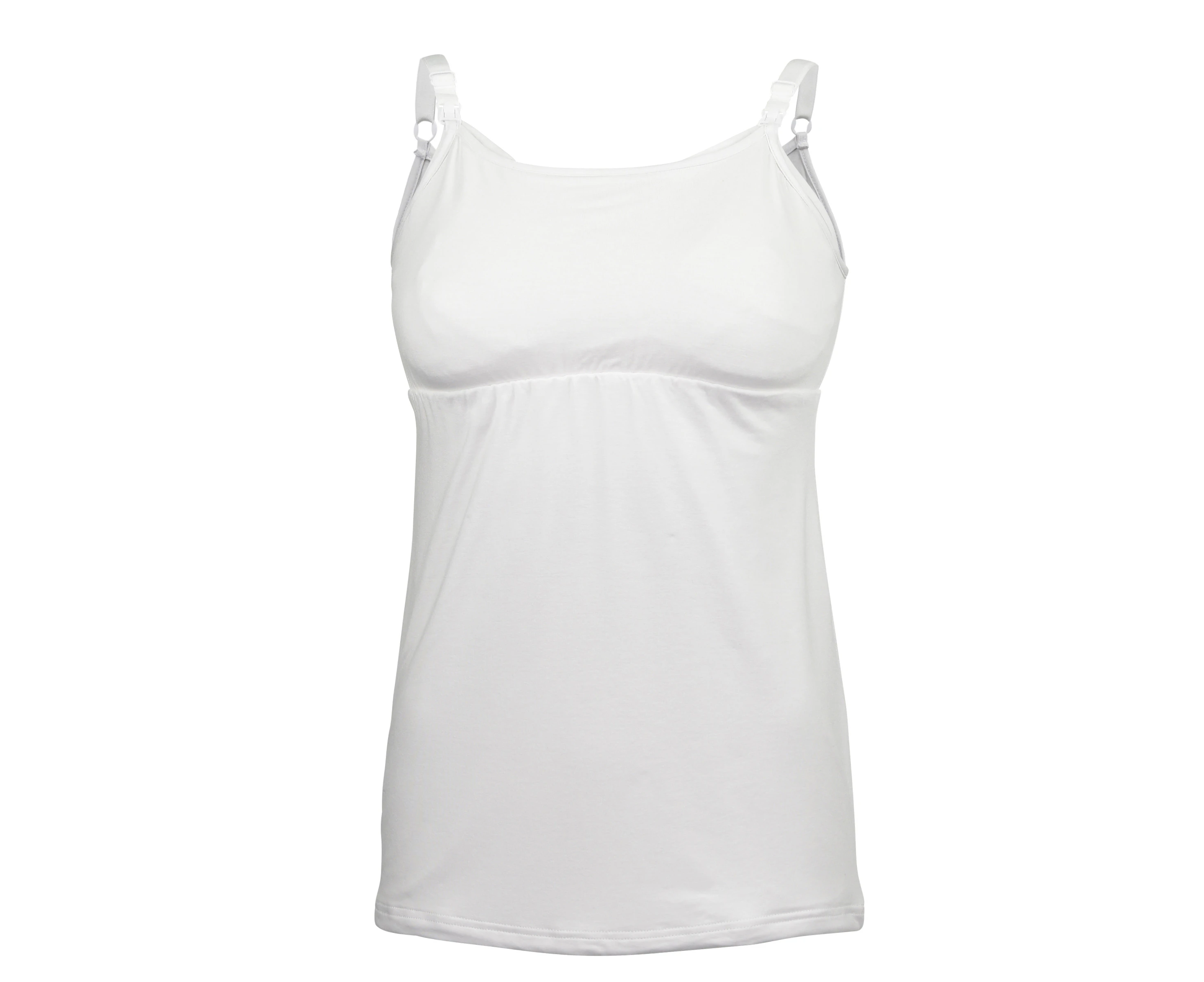 Top Secret Maternity Sahara Plus Size Nursing Tank Top - White