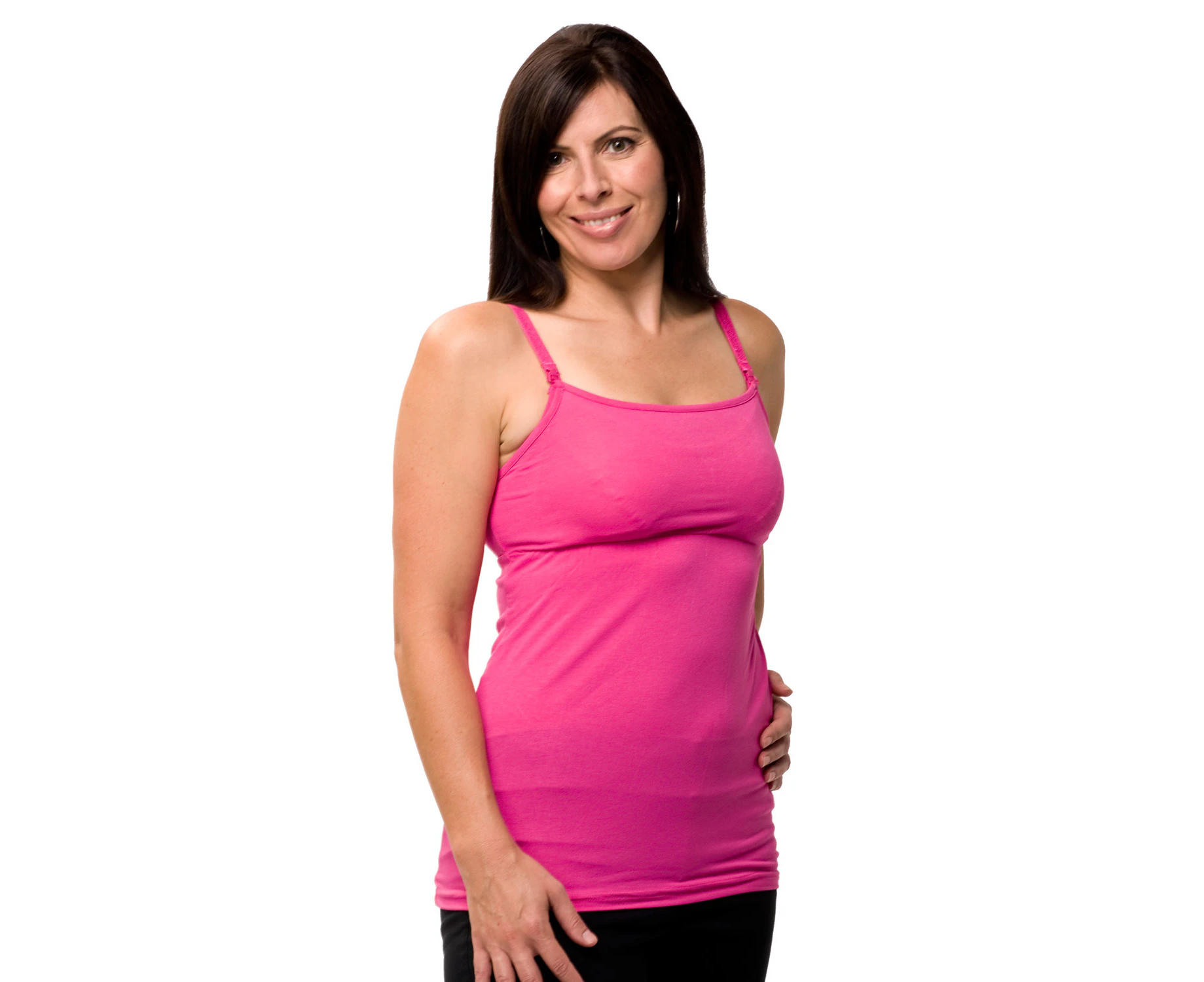 Top Secret Maternity Sahara Nursing Tank Top - Candy Pink