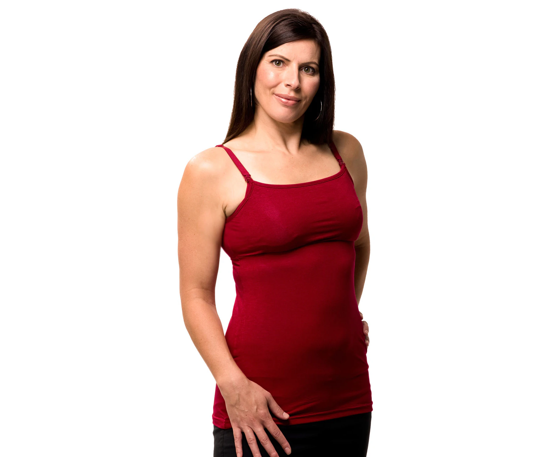 Top Secret Maternity Sahara Nursing Tank Top - Ruby