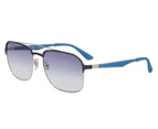 Ray-Ban Square RB3570 Light Tint Sunglasses - Silver/Black/Light Blue/Clear Gradient