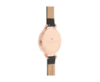 Olivia Burton Women's 38mm Marble Floral Leather Watch - Black