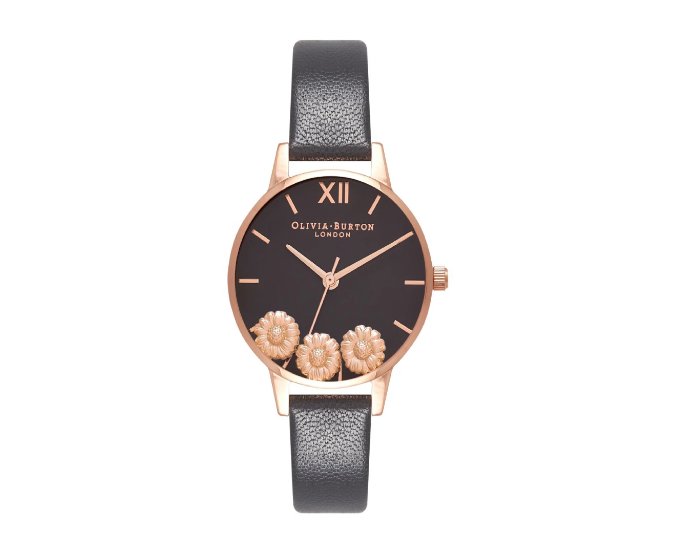 Olivia Burton Black Synthetic Leather Watch