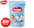 Huggies Baby Wipes Coconut Oil Refill 200-Pack