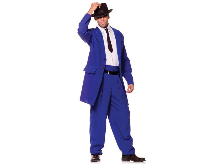 Blue Zoot Suit Gangster Adults Costume