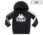 Kappa Kids' 222 Banda Hurtadok Slim Fit Hoodie - Black/White