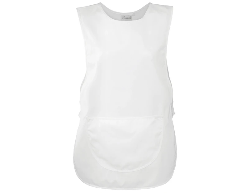Premier Ladies/Womens Pocket Tabard / Workwear (Pack of 2) (White) - RW7031