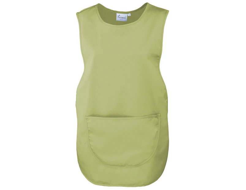 Premier Ladies/Womens Pocket Tabard / Workwear (Pack of 2) (Lime) - RW7031